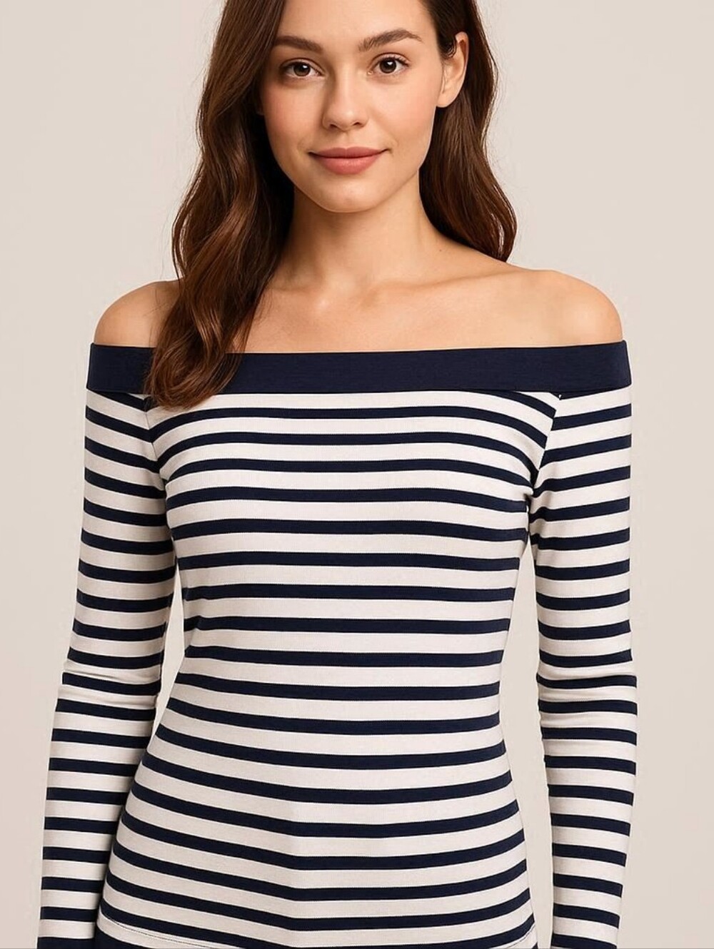 L.K. Bennett Karolyn Stripe Off-the-shoulder Top